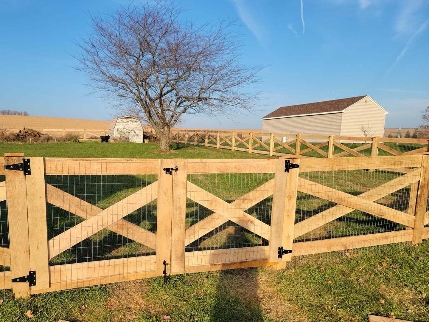 Photo of a farm fence in Lancaster, PA