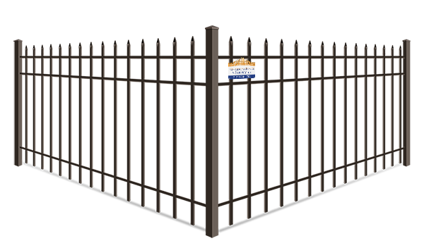 Aluminum Fence With Quad Flare Finials in Lancaster County, Pennsylvania