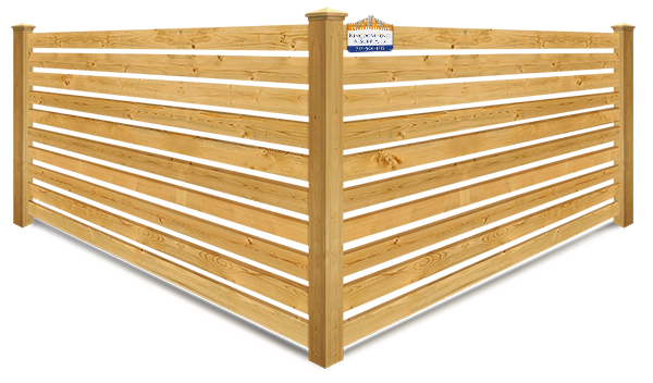 Horizontal Style Wood Semi-Privacy Fence - Lancaster County PA