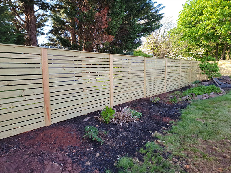 Chester County PA horizontal wood fence