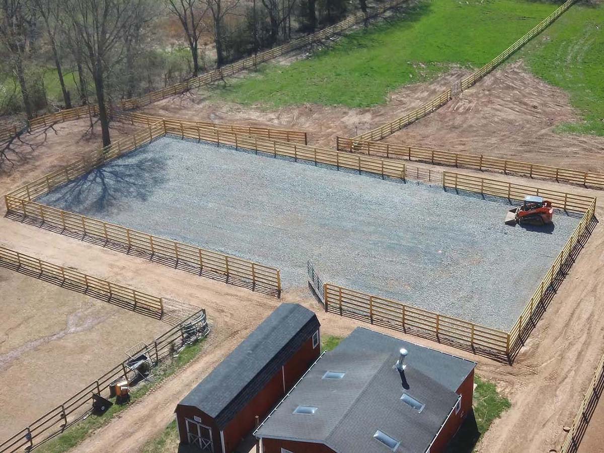 Lancaster County Pennsylvania Riding Fence Arena For a Farm