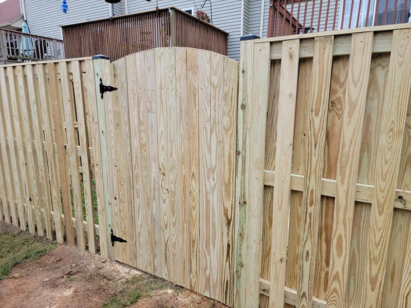 Lincoln University PA Shadow box style wood fence