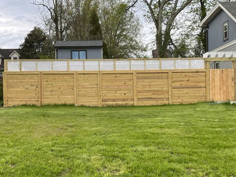 Lincoln University Pennsylvania wood privacy fencing